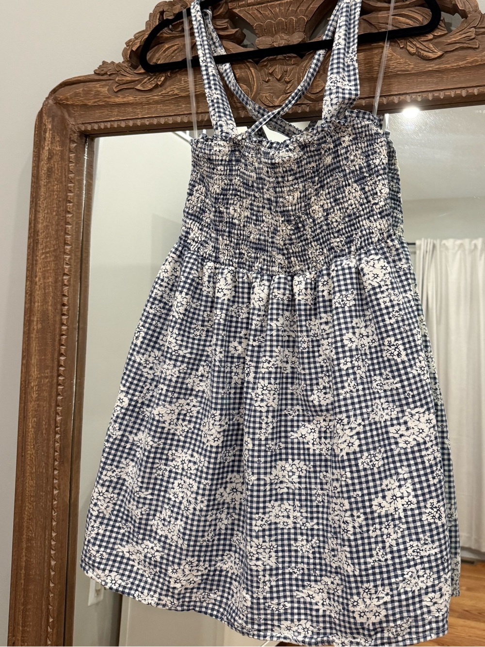 American Eagle fit and flare rushed top dress-medium